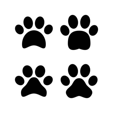 Paw simgesi vektör illüstrasyonu. Pençe izi ve sembol. köpek ya da kedi pençesi