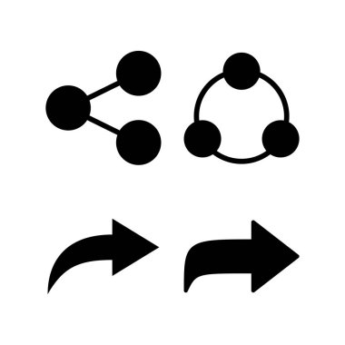 Simge vektör illüstrasyonunu paylaş. İşaret ve sembol paylaşımı