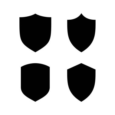 Kalkan simgesi vektör illüstrasyonu. Koruma ikonu. Güvenlik işareti ve sembol