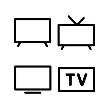 Televizyon ikonu vektör illüstrasyonu. televizyon işareti ve sembol