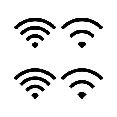 Wifi simgesi vektör illüstrasyonu. İşaret işareti ve sembol. Kablosuz simge