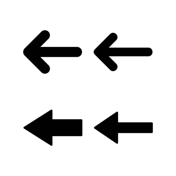 箭头图标矢量插图 网页设计的箭头标志和符号 — 图库矢量图片