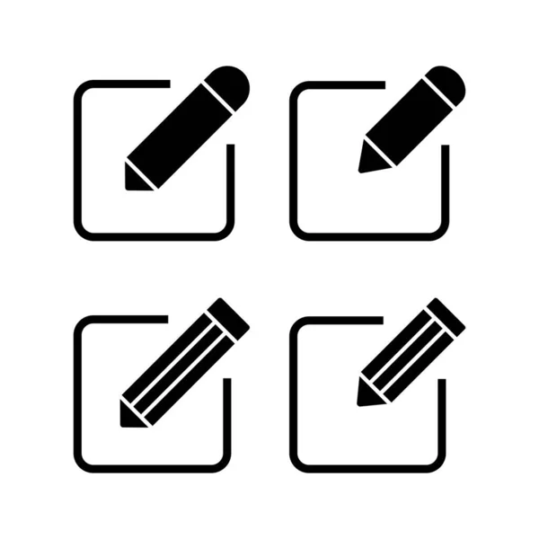 Editar Ilustración Vector Icono Editar Signo Símbolo Del Documento Editar — Vector de stock