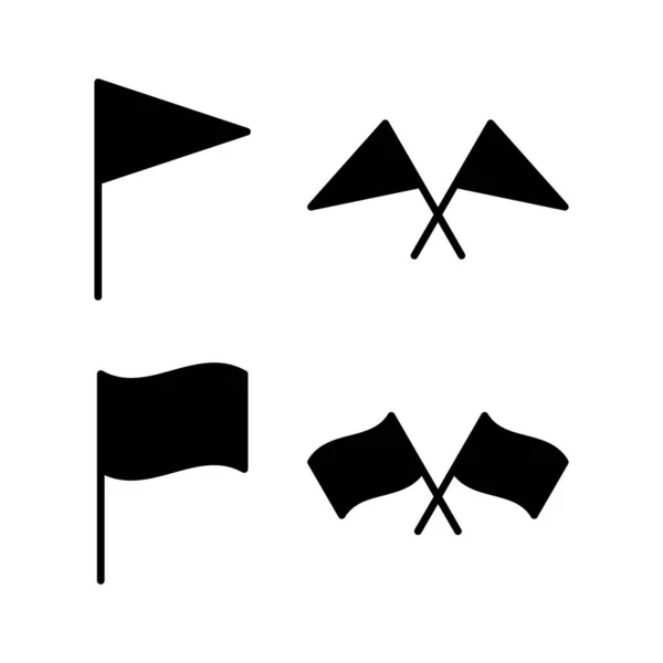 Векторная Иллюстрация Значка Флага Карта Местоположения Gps Символ Метки Местоположения — стоковый вектор