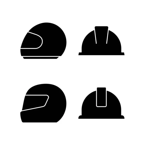 Illustration Vectorielle Icône Casque Casque Moto Signe Symbole Icône Casque — Image vectorielle