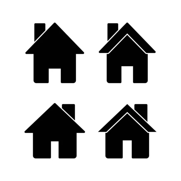 ホームアイコンベクトルイラスト 家の記号と記号 — ストックベクタ