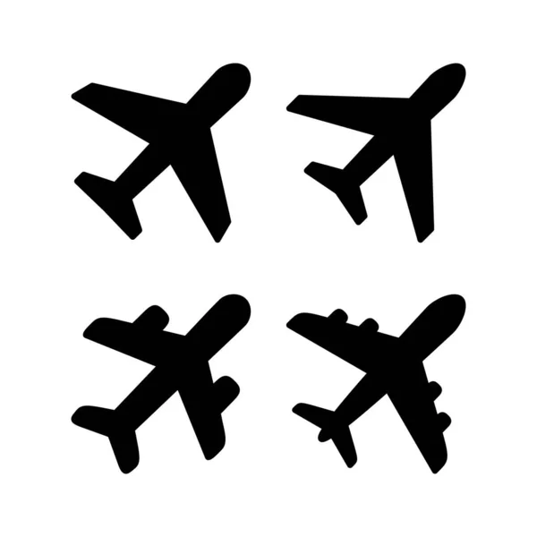 Icono Plano Ilustración Vectorial Signo Símbolo Del Avión Símbolo Transporte — Archivo Imágenes Vectoriales