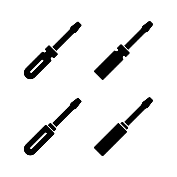 螺丝刀图标矢量插图 工具符号和符号 — 图库矢量图片