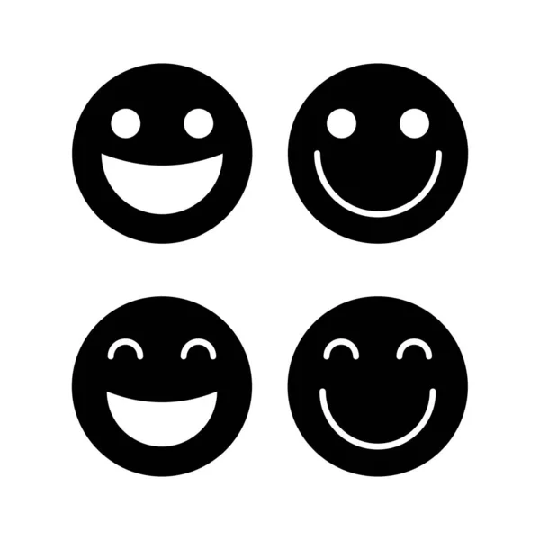 笑顔のアイコンベクトルイラスト 笑顔の感情アイコン フィードバックのサインと記号 — ストックベクタ