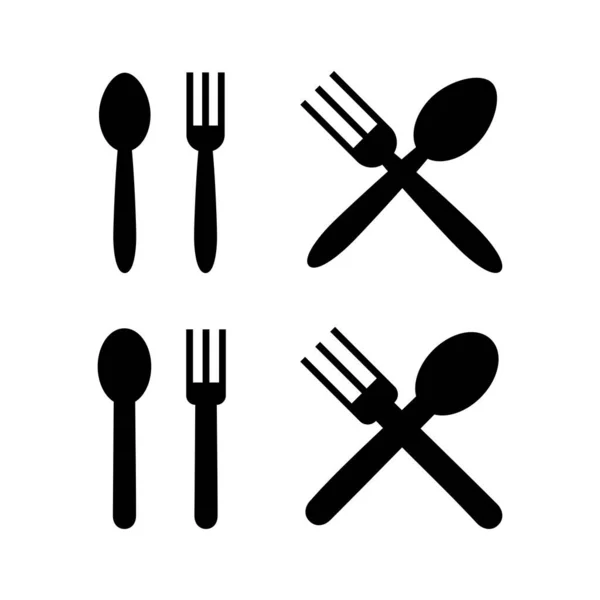 Spoon Fork Icon Vector Illustration Spoon Fork Knife Icon Vector — Stock Vector