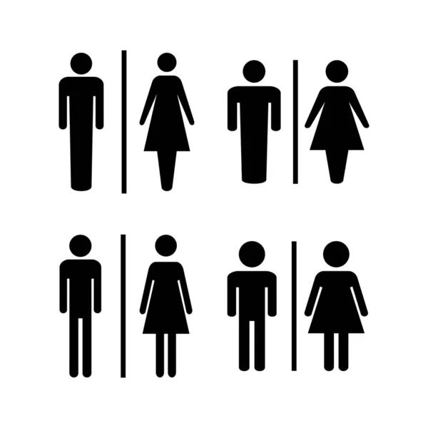 Illustration Vectorielle Icône Toilette Signe Symbole Des Toilettes Pour Filles — Image vectorielle