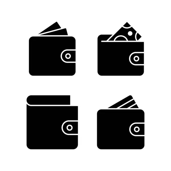Wallet Icon Vector Illustration 약자이다 표시와 상징물 — 스톡 벡터