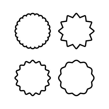 Rozet simgesi vektör çizimi. Ödül ikon vektörü. İşaret ve simgelere ulaş