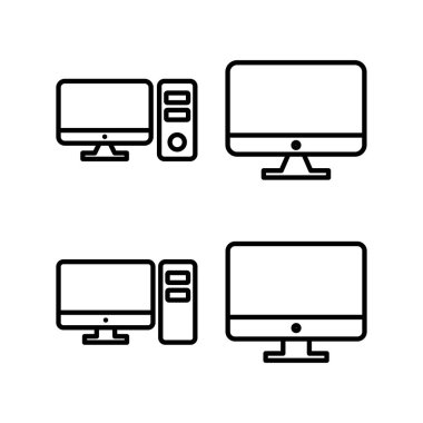 Bilgisayar simgesi vektör illüstrasyonu. bilgisayar izleme işareti ve simgesi