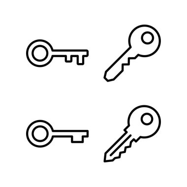 Anahtar simge vektör illüstrasyonu. Anahtar işareti ve sembol.