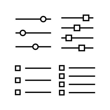 Menü Simgesi vektör illüstrasyonu. Web menü işareti ve sembol. Hamburger menüsü sembolü