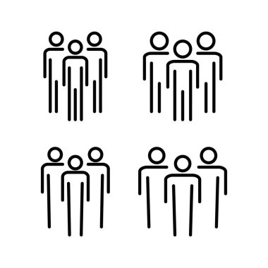 İnsanlar ikon vektör illüstrasyonu. İmza ve sembol. Kullanıcı Simgesi vektörü