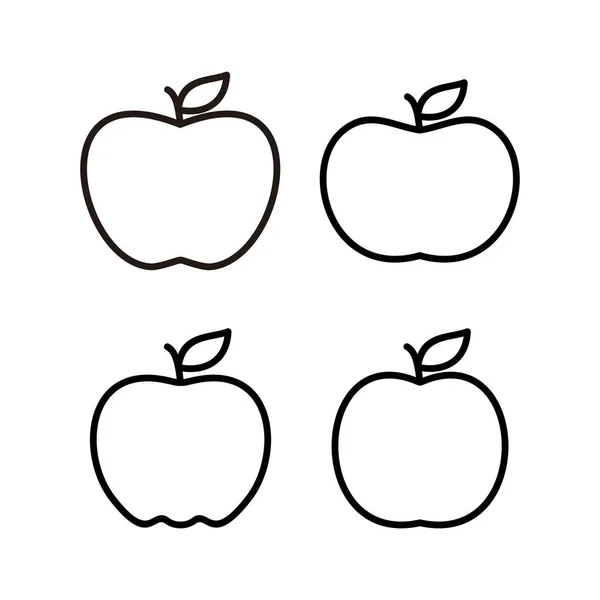 Apple Ikon Vektor Illusztráció Apple Jel Webdesign Szimbólumai — Stock Vector