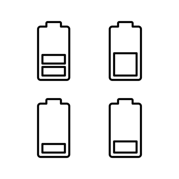 Batterij Pictogram Vector Illustratie Acculadingsteken Symbool Batterijlaadniveau — Stockvector