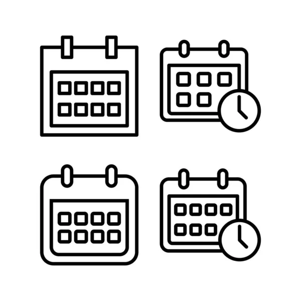 Icono Del Calendario Ilustración Vectorial Signo Símbolo Del Calendario Programar — Vector de stock