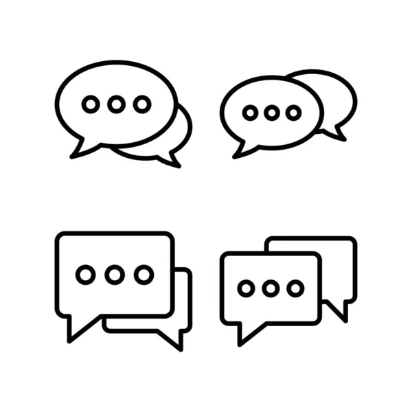 Chat Icon Vector Illustration Speech Bubble Sign Symbol Comment Icon — Stock Vector