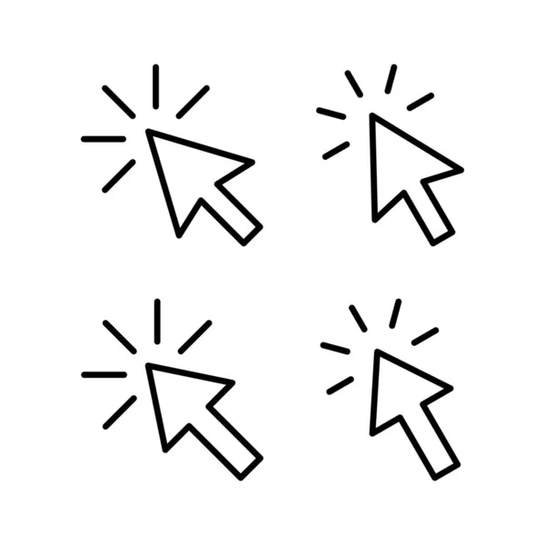 Klicka Ikonen Vektor Illustration Pekare Pil Tecken Och Symbol Markörikon — Stock vektor