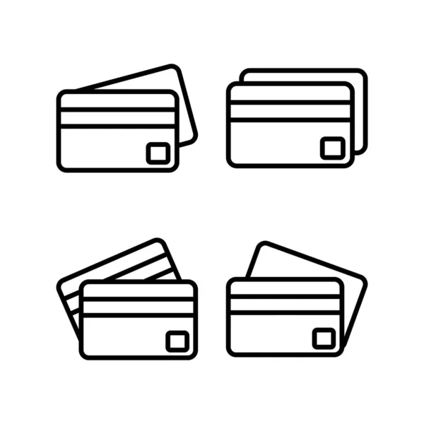 Illustrazione Vettoriale Icona Carta Credito Carte Credito Segno Pagamento Simbolo — Vettoriale Stock
