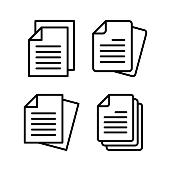 Illustrazione Vettoriale Icona Del Documento Segno Simbolo Carta Icona File — Vettoriale Stock