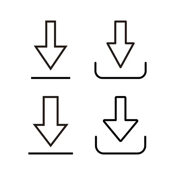 Stáhnout Ilustraci Vektoru Ikon Stáhnout Značku Symbol — Stockový vektor
