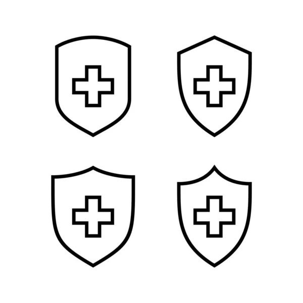 Icon Vektor Illustration Der Krankenversicherung Versicherungskennzeichen Und Symbol — Stockvektor