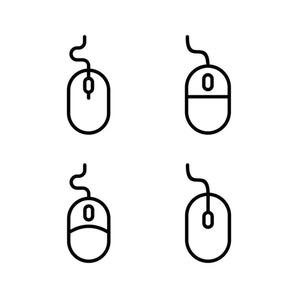 Vektorová Ilustrace Ikony Myši Klepněte Znak Symbol Vektor Ikony Ukazatele — Stockový vektor