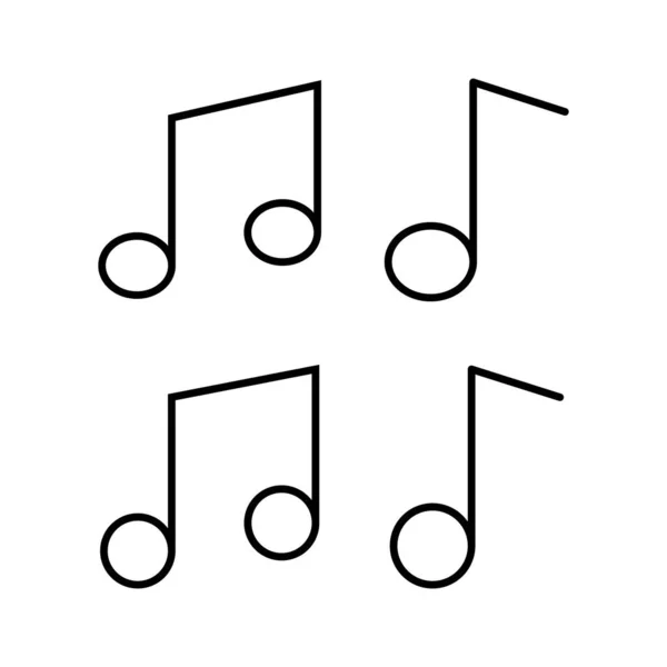 Icono Música Vector Ilustración Nota Música Signo Símbolo — Archivo Imágenes Vectoriales