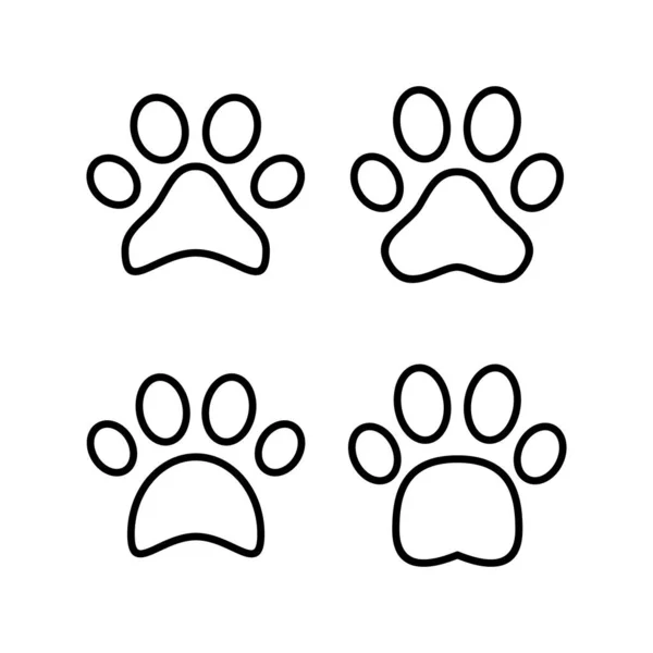 爪子图标矢量插图 爪子印刷标志和符号 狗或猫爪 — 图库矢量图片