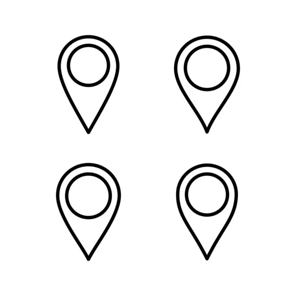 Pin Icon Vektor Illustration Ortsschild Und Symbol Zielsymbol Kartenstift — Stockvektor