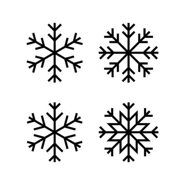 Kar ikonu vektör illüstrasyonu. kar tanesi işareti ve sembol