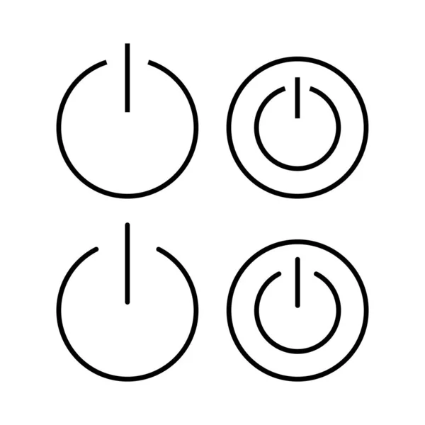 功率图标矢量说明 功率开关的标志和符号 — 图库矢量图片