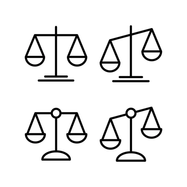 Escalas Icono Vector Ilustración Icono Escala Legal Señal Símbolo Justicia — Archivo Imágenes Vectoriales
