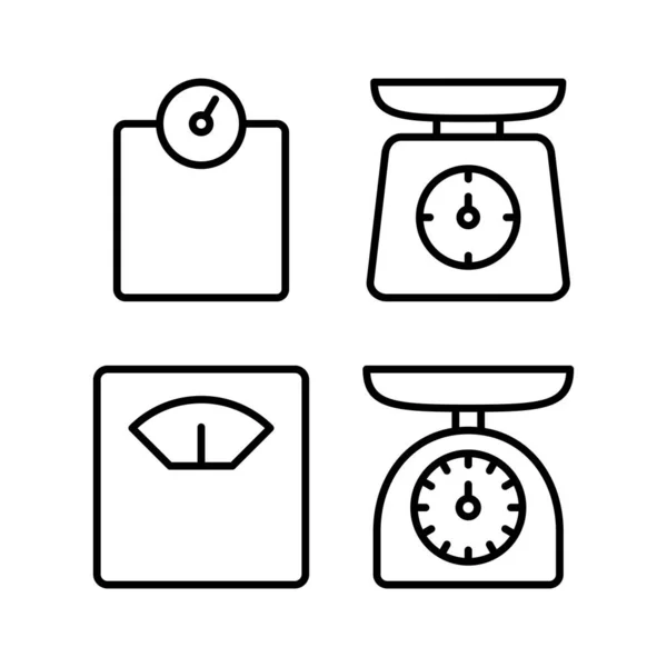 Escalas Icono Vector Ilustración Peso Escala Signo Símbolo — Archivo Imágenes Vectoriales
