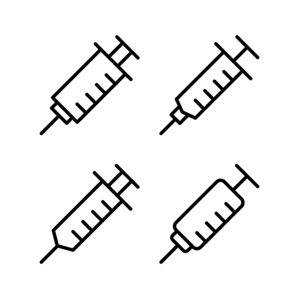 Spritzen Symbol Vektor Illustration Injektionszeichen Und Symbol Impfaktion — Stockvektor