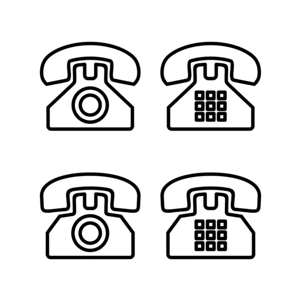 Ilustração Vetor Ícone Telefone Sinal Telefone Símbolo —  Vetores de Stock