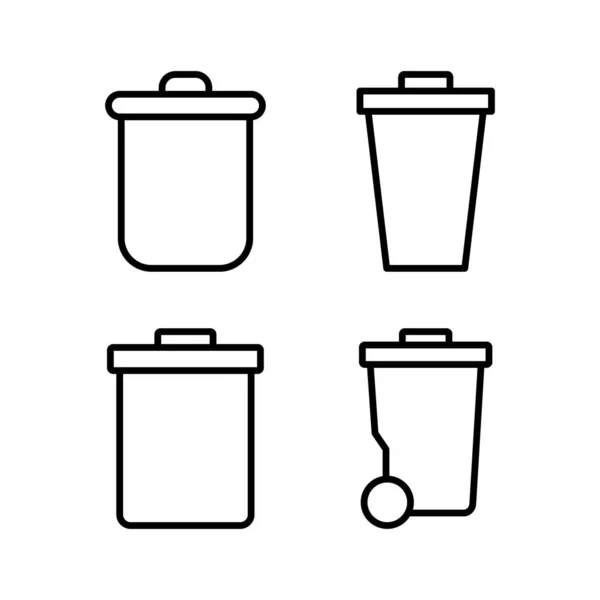 Trash Icon Vector Illustration Trash Can Icon Delete Sign Symbol — Stock Vector