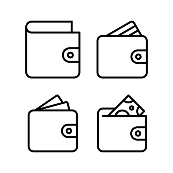 Illustrazione Vettoriale Icona Portafoglio Segno Simbolo Del Portafoglio — Vettoriale Stock