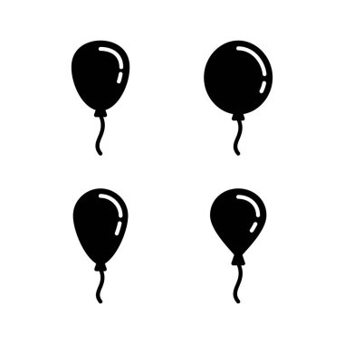 Balon simgesi vektör illüstrasyonu. Parti balonu işareti ve sembolü