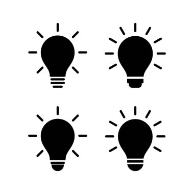 Lamba ikonu vektör illüstrasyonu. Ampul işareti ve sembol. fikir sembolü.