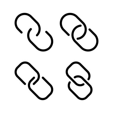 Bağlantı simgesi vektör illüstrasyonu. Hiper bağlantı zinciri işareti ve sembolü