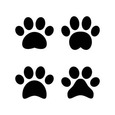 Paw simgesi vektör illüstrasyonu. Pençe izi ve sembol. köpek ya da kedi pençesi