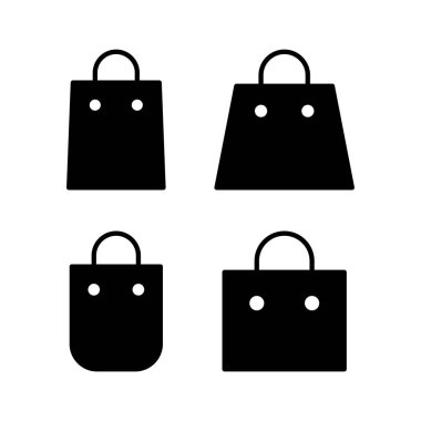 Alışveriş poşeti ikon vektör illüstrasyonu. Alışveriş işareti ve sembol