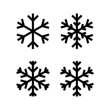 Kar ikonu vektör illüstrasyonu. kar tanesi işareti ve sembol
