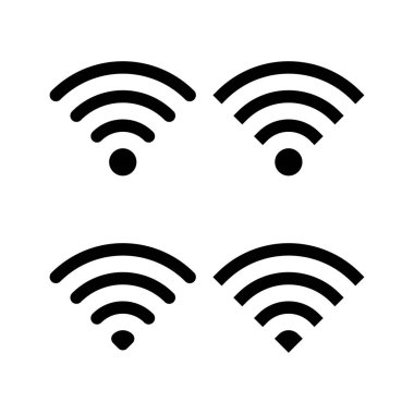 Wifi simgesi vektör illüstrasyonu. İşaret işareti ve sembol. Kablosuz simge
