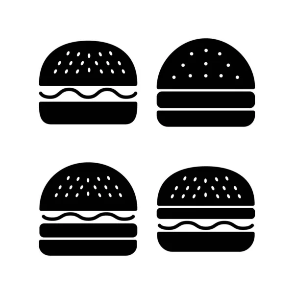 Burger Icono Vector Ilustración Signo Símbolo Hamburguesa Hamburguesa — Vector de stock